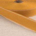 1 1/4" Cotton Webbing - Solid with Stitching Sold by the 1/4 Yard - homesewn