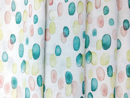 100% Linen - Dots Fabric 52" wide TLL - homesewn