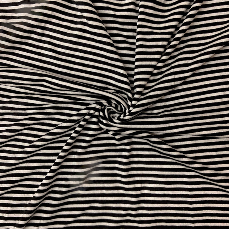 Rayon Spandex Stripe Jersey Knit 58" wide - Sold by the 1/4 Yard