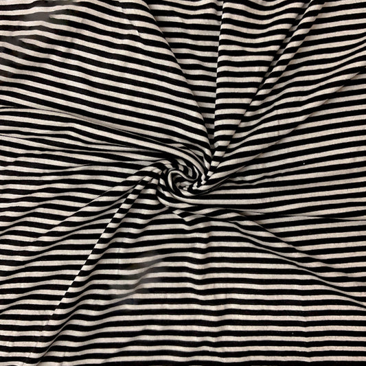 Rayon Spandex Stripe Jersey Knit 58" wide - Sold by the 1/4 Yard