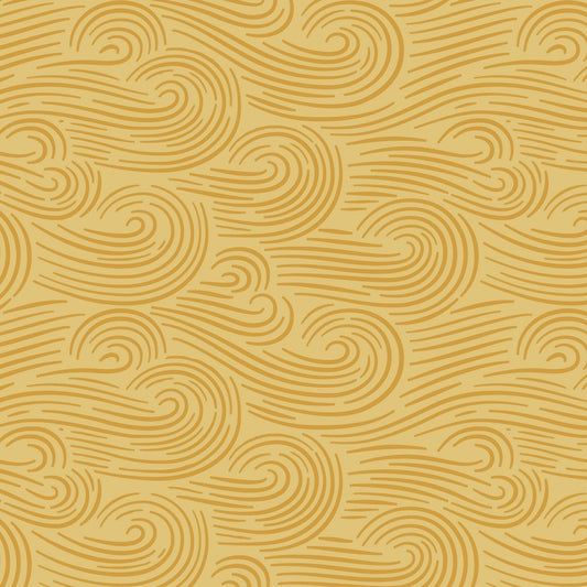 108" ORGANIC Naturally Wild - Spring Breeze - Gold - homesewn