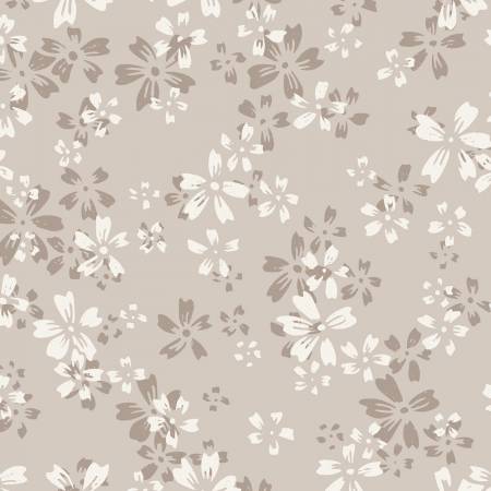 108" ORGANIC Wildflower Wide Back - Grey Eventide - homesewn