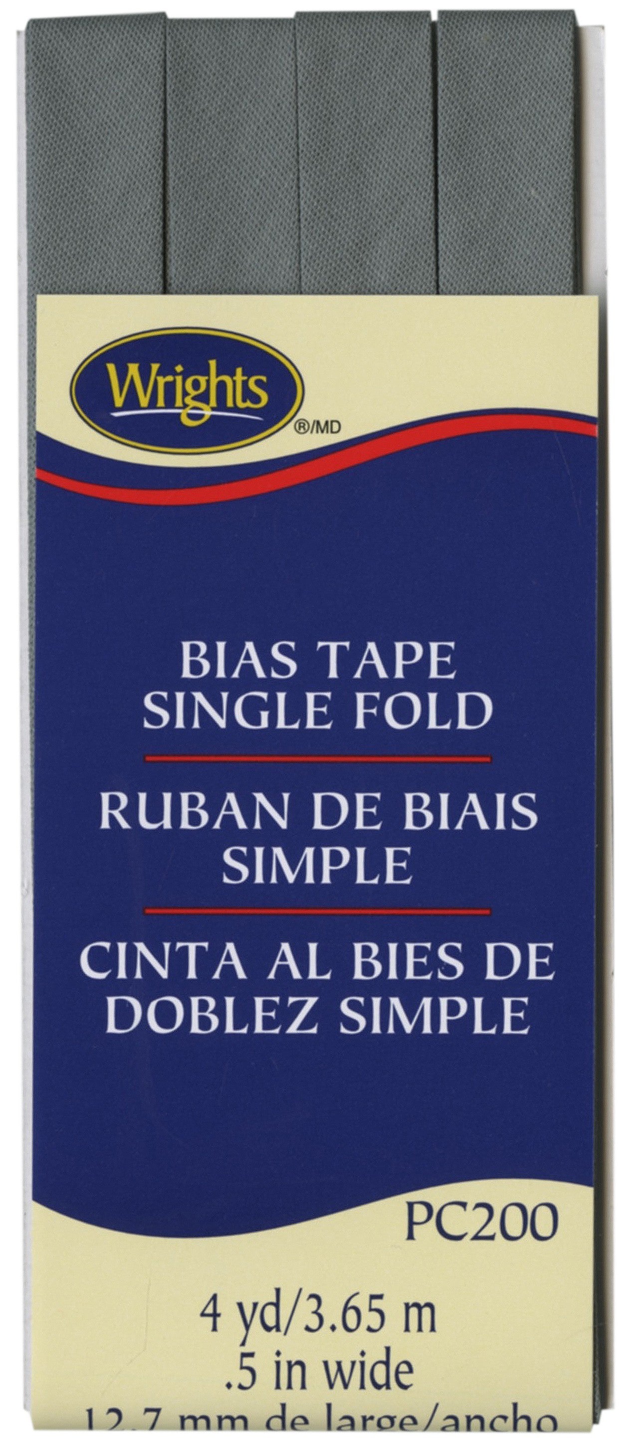 Single Fold Bias Tape Lt Grey