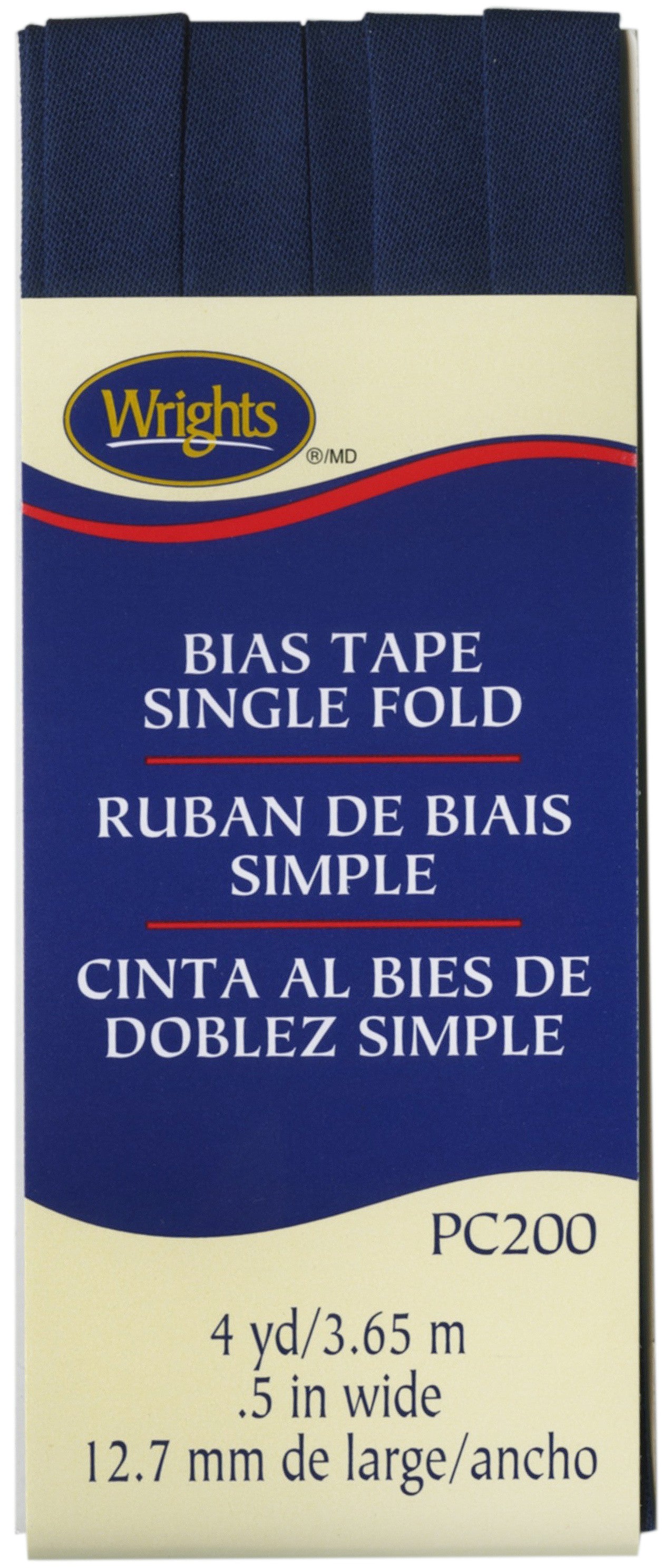 Single Fold Bias Tape Navy