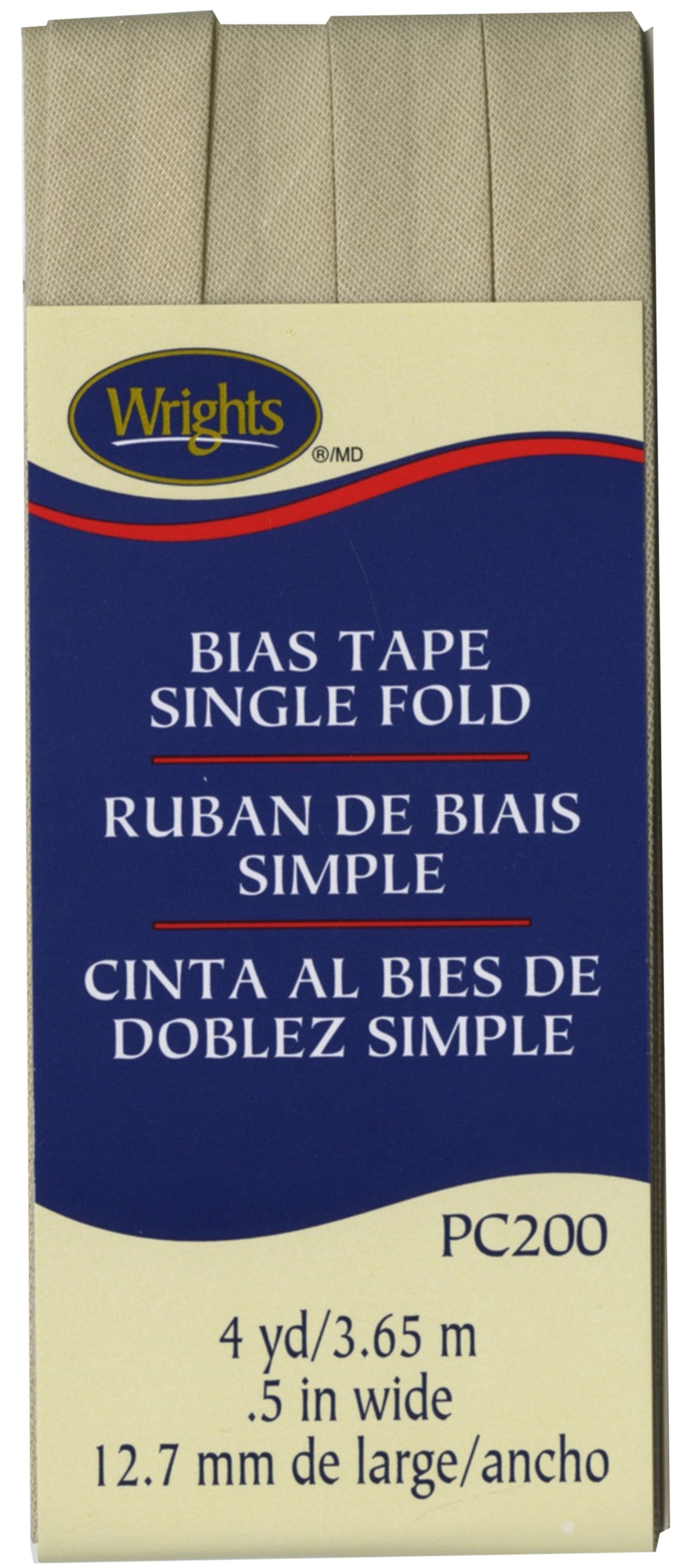 Single Fold Bias Tape Khaki