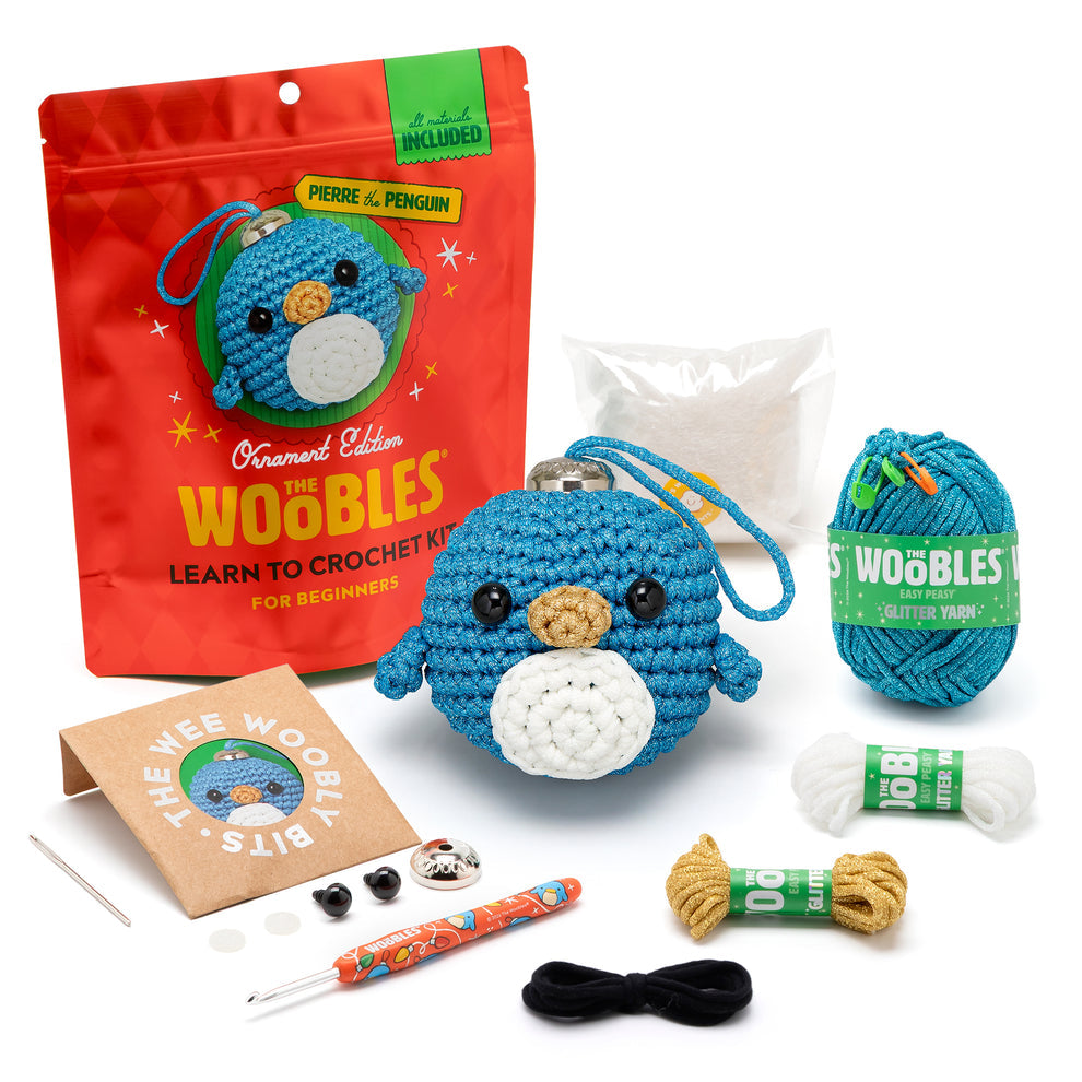 Pierre the Penguin Ornament Crochet Kit - The Woobles