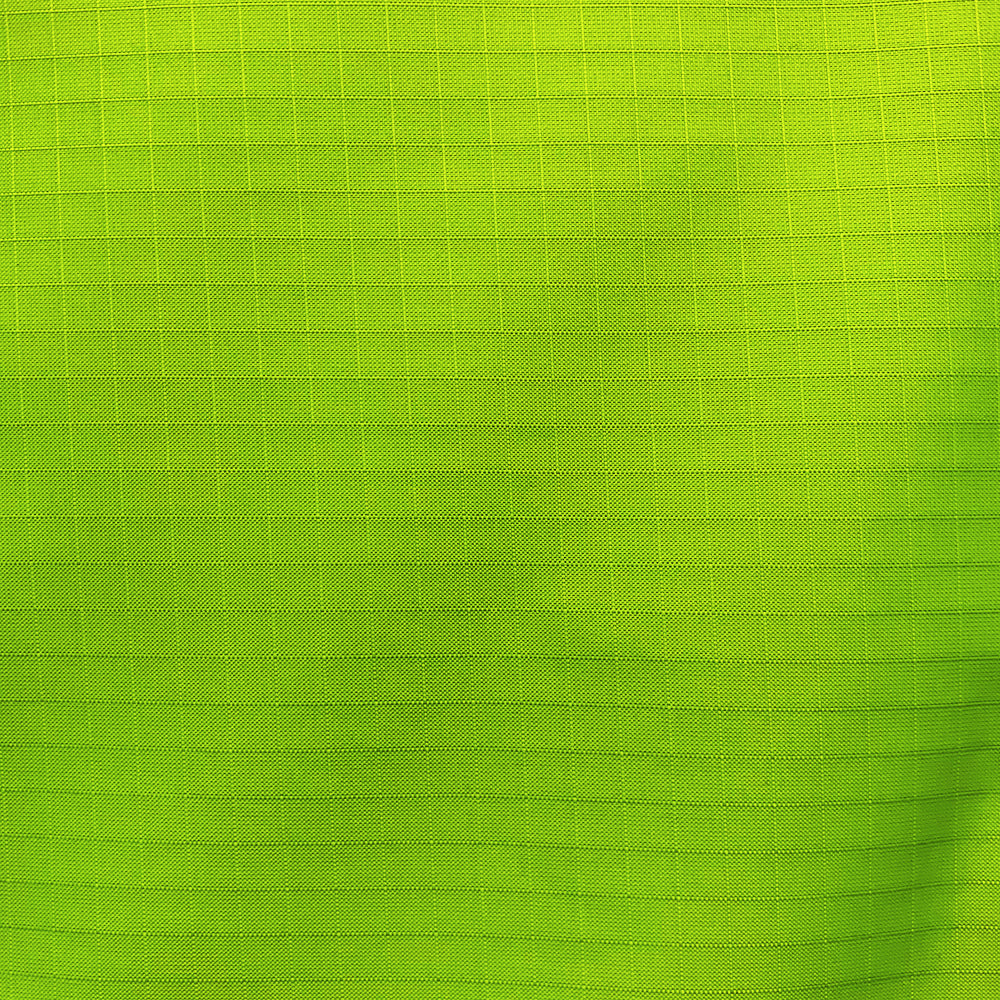100% Nylon Ripstop Water Repellent in Neon Lime