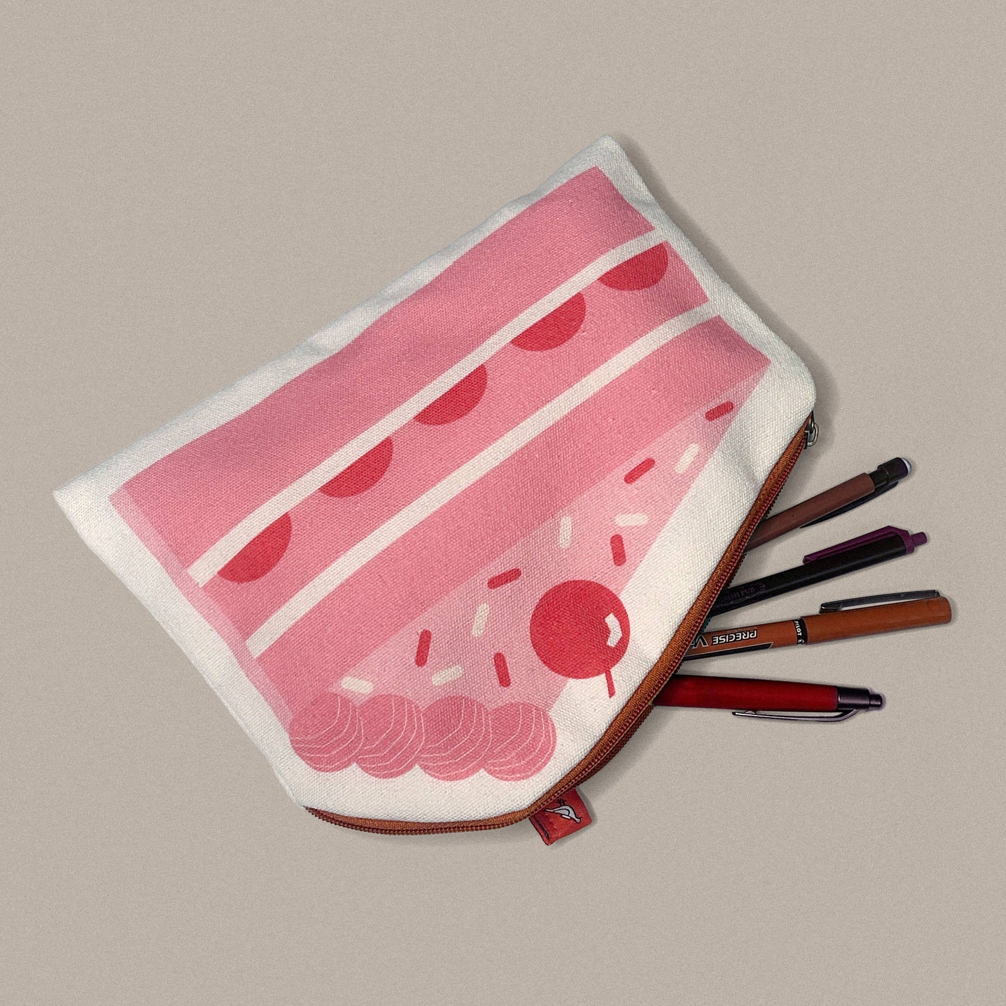 Cake Canvas Zipper Pouch/Pencil Case