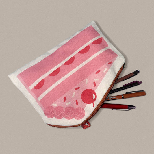 Cake Canvas Zipper Pouch/Pencil Case
