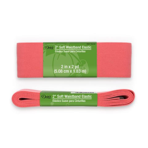 2" Soft Waistband Elastic - Coral - homesewn
