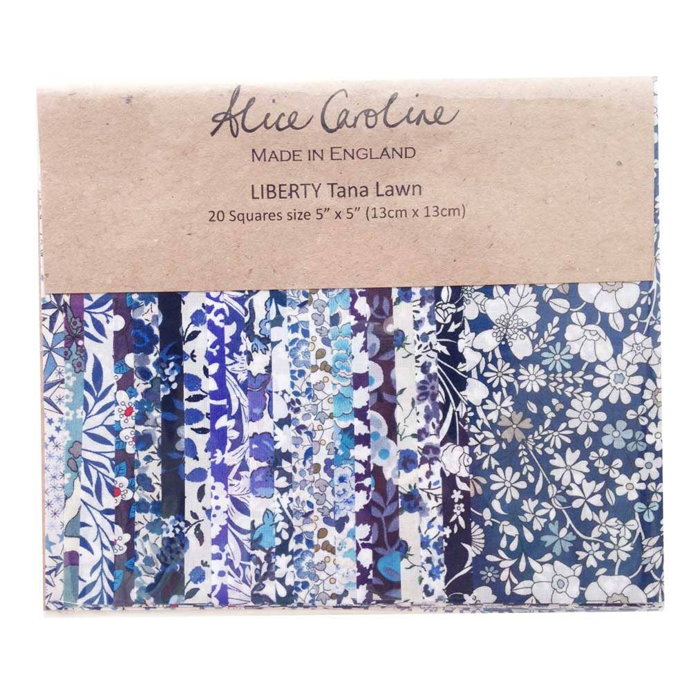 20 Pcs Liberty Tana Lawn Assorted 5″ Charm Squares - homesewn