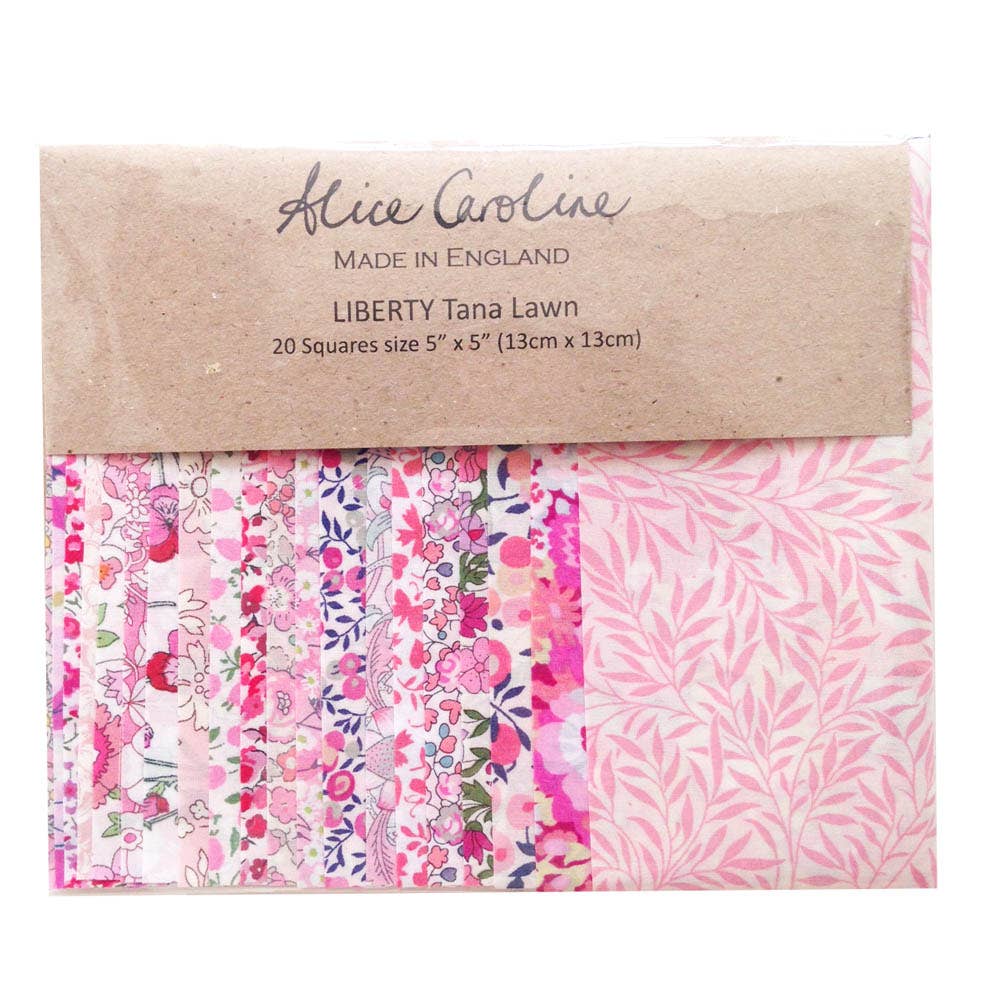 20 Pcs Liberty Tana Lawn Assorted 5″ Charm Squares - homesewn