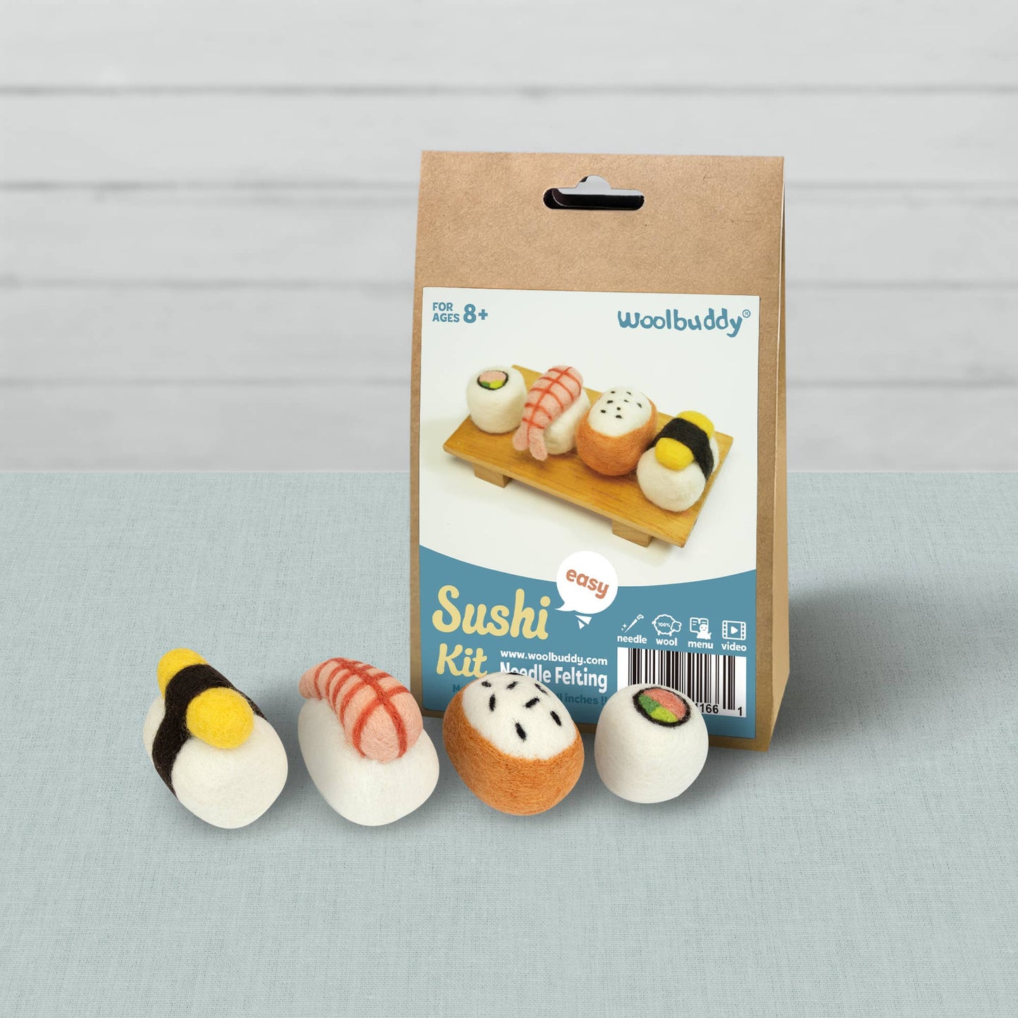 Beginner Sushi Needle Felting Kit – DIY Craft Gift