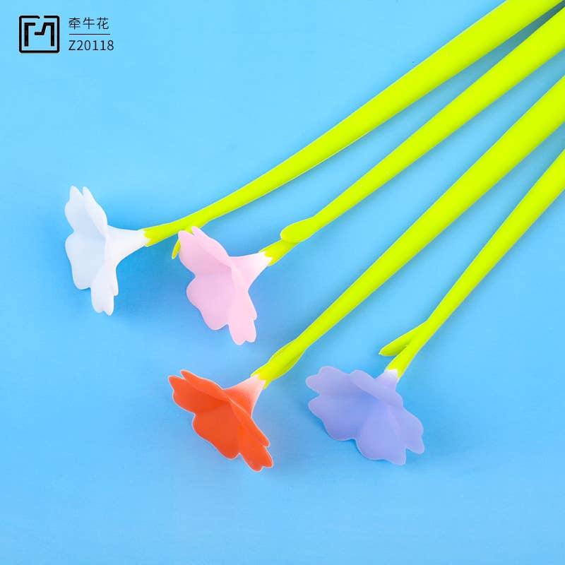 22715 Morning Glory Flower Wiggle Pad Gel Pen - 48 - homesewn