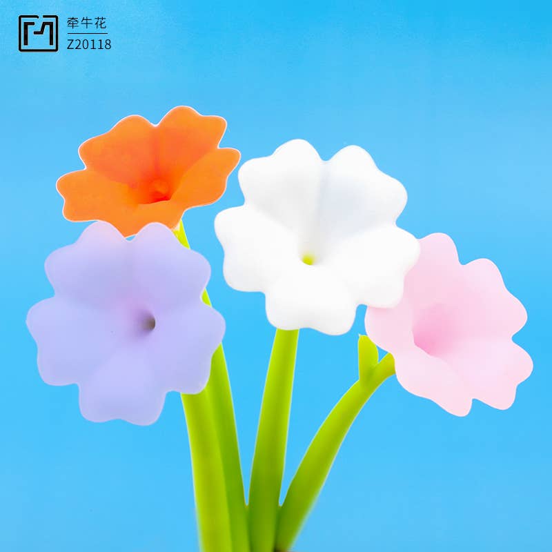 22715 Morning Glory Flower Wiggle Pad Gel Pen - 48 - homesewn