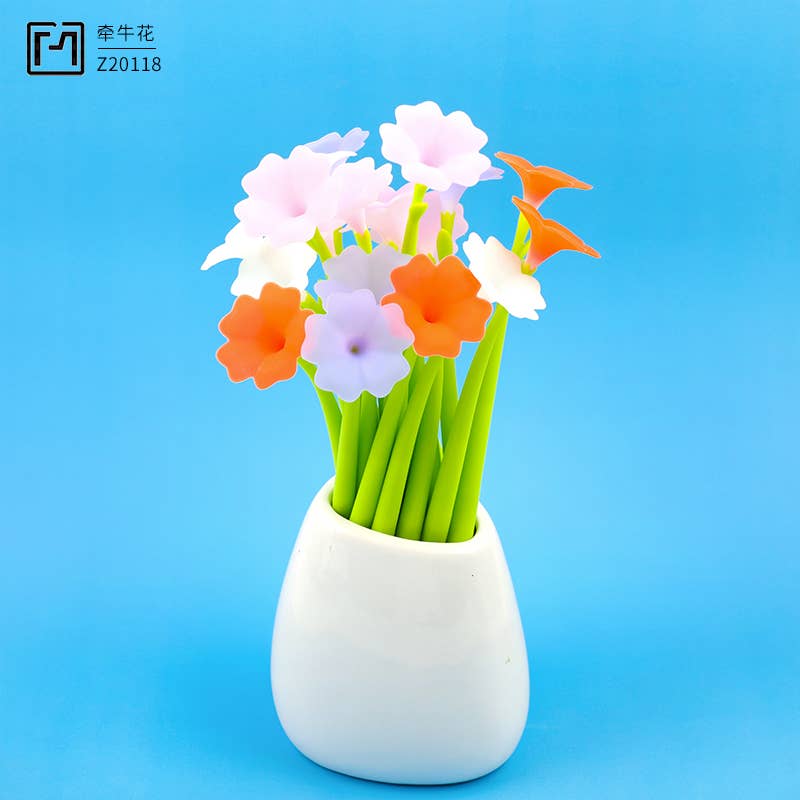 22715 Morning Glory Flower Wiggle Pad Gel Pen - 48 - homesewn