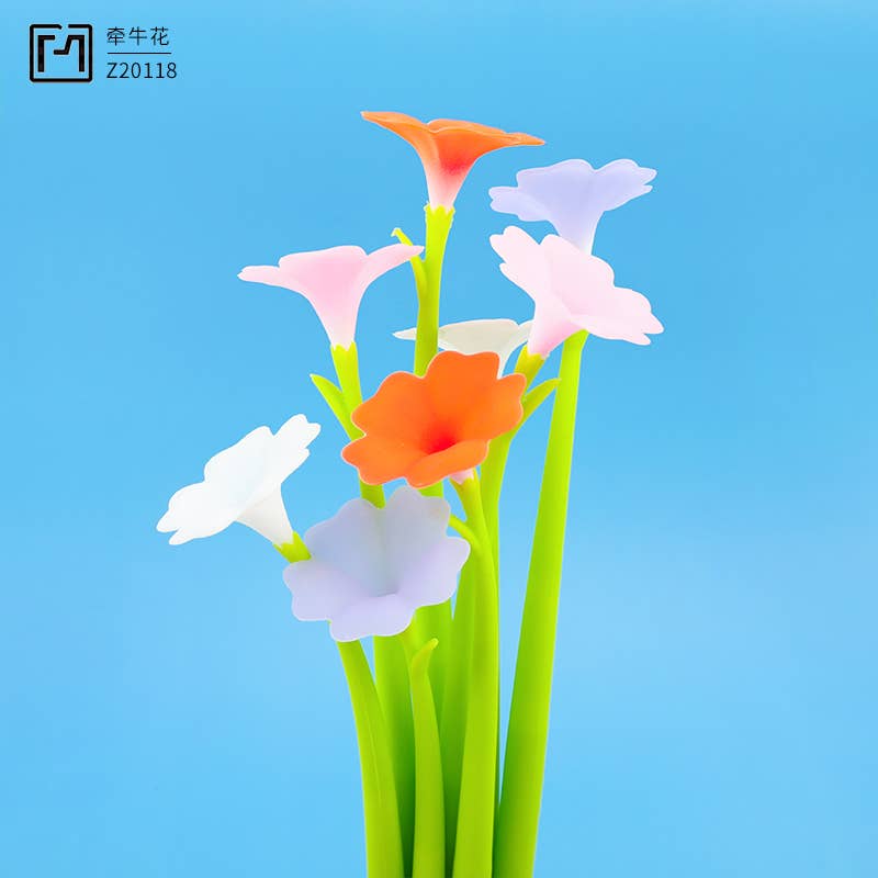 22715 Morning Glory Flower Wiggle Pad Gel Pen - 48 - homesewn