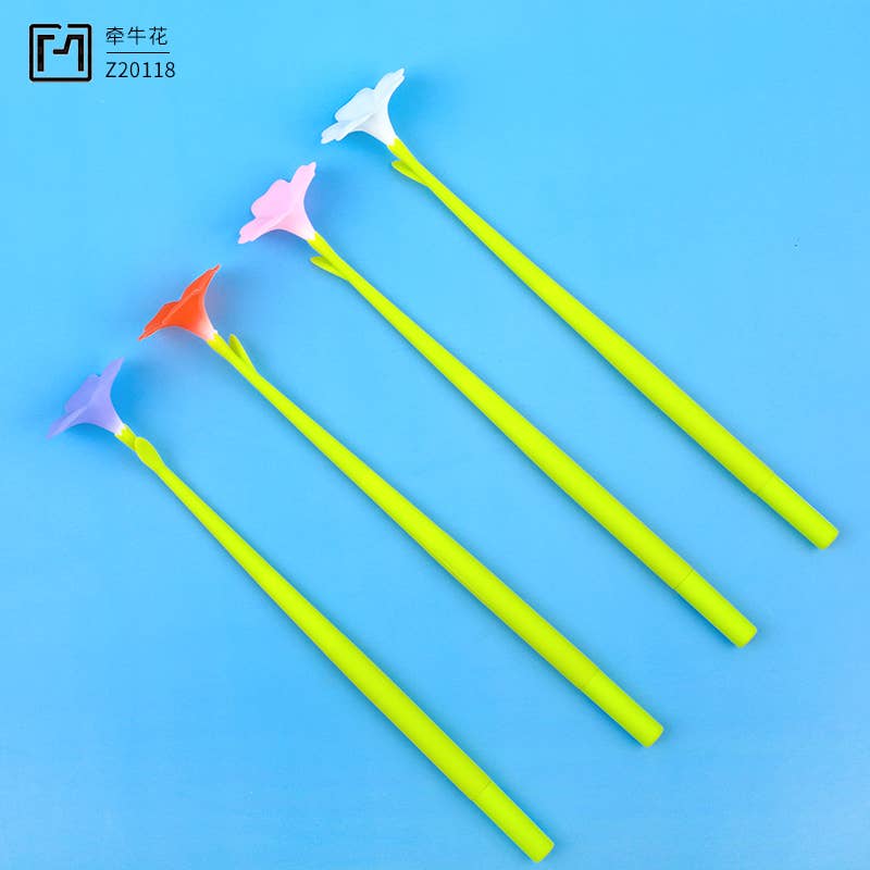 22715 Morning Glory Flower Wiggle Pad Gel Pen - 48 - homesewn