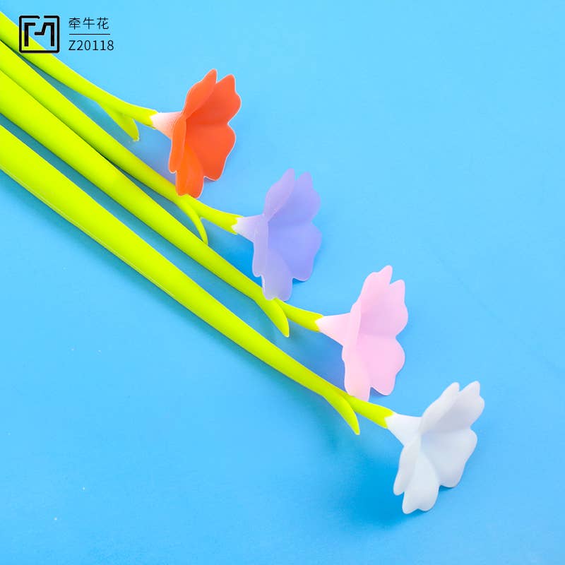 22715 Morning Glory Flower Wiggle Pad Gel Pen - 48 - homesewn