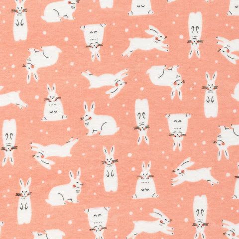 Snowhares ORGANIC FLANNEL - Pink - homesewn