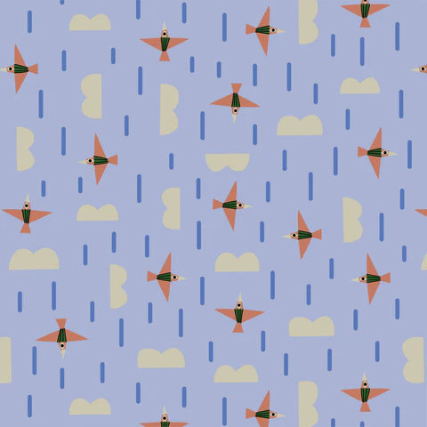 ORGANIC Rain Flock - Hidden Thicket - Cloud 9 Quilting Cotton