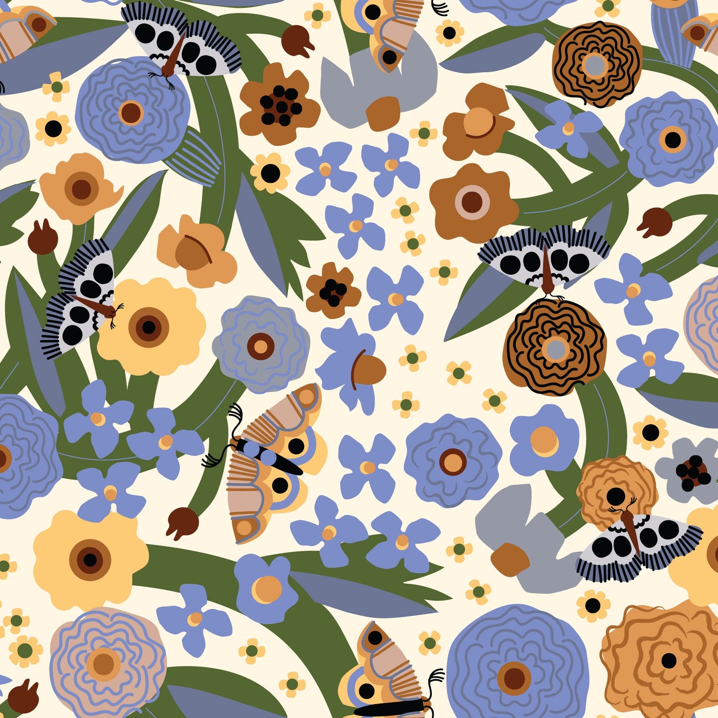 Moth Garden - Ivory/Multi - Firefly Moon