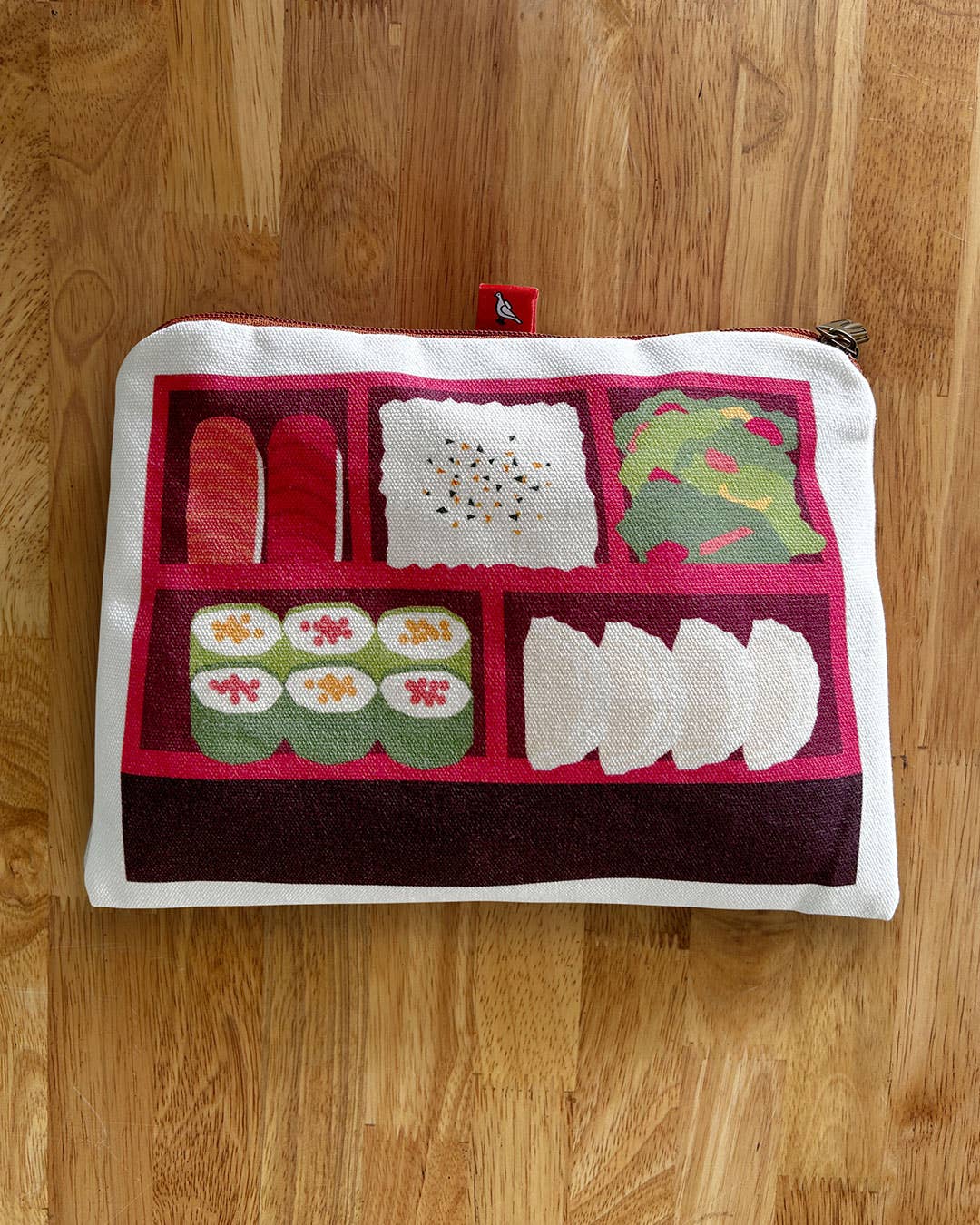 Bento Sushi Canvas Zipper Pouch/Pencil Case
