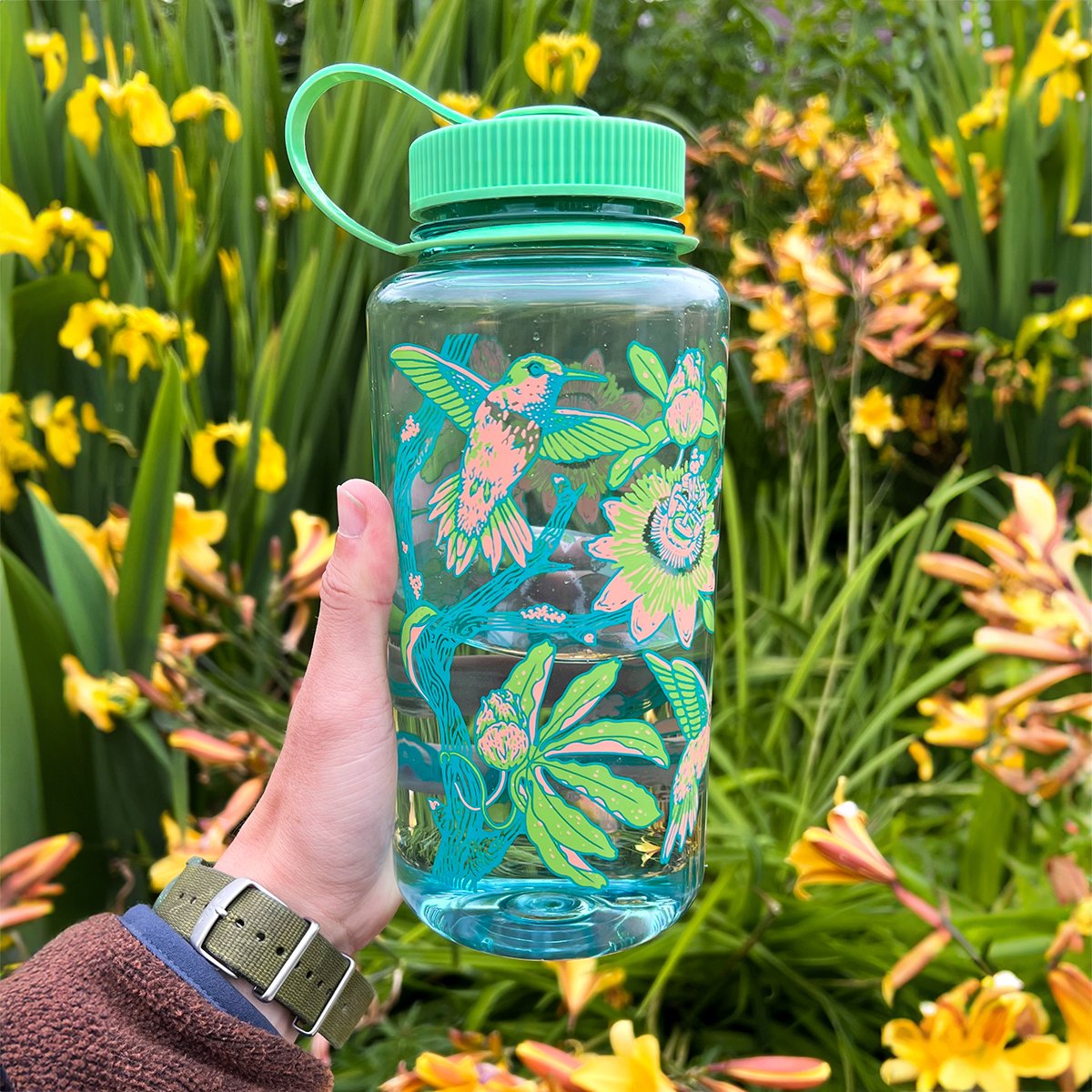 32oz Nalgene: Hummingbirds - homesewn