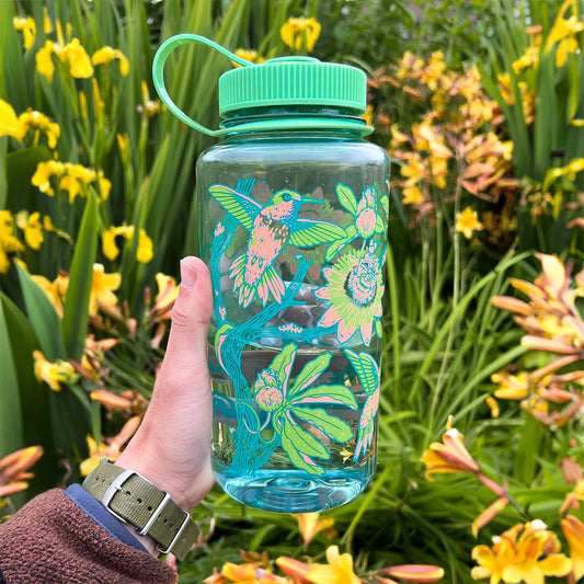 32oz Nalgene: Hummingbirds - homesewn