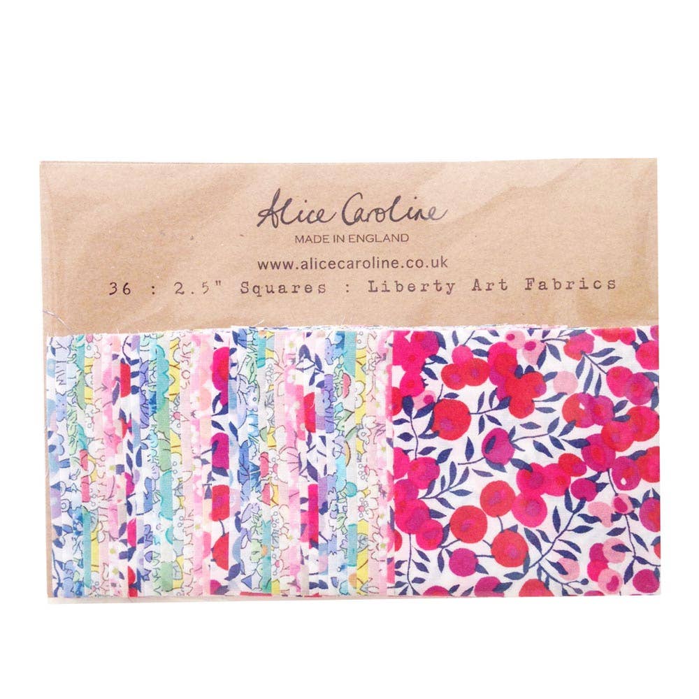 36 Pcs Liberty Tana Lawn Assorted 2.5″ Mini Charm Squares - homesewn