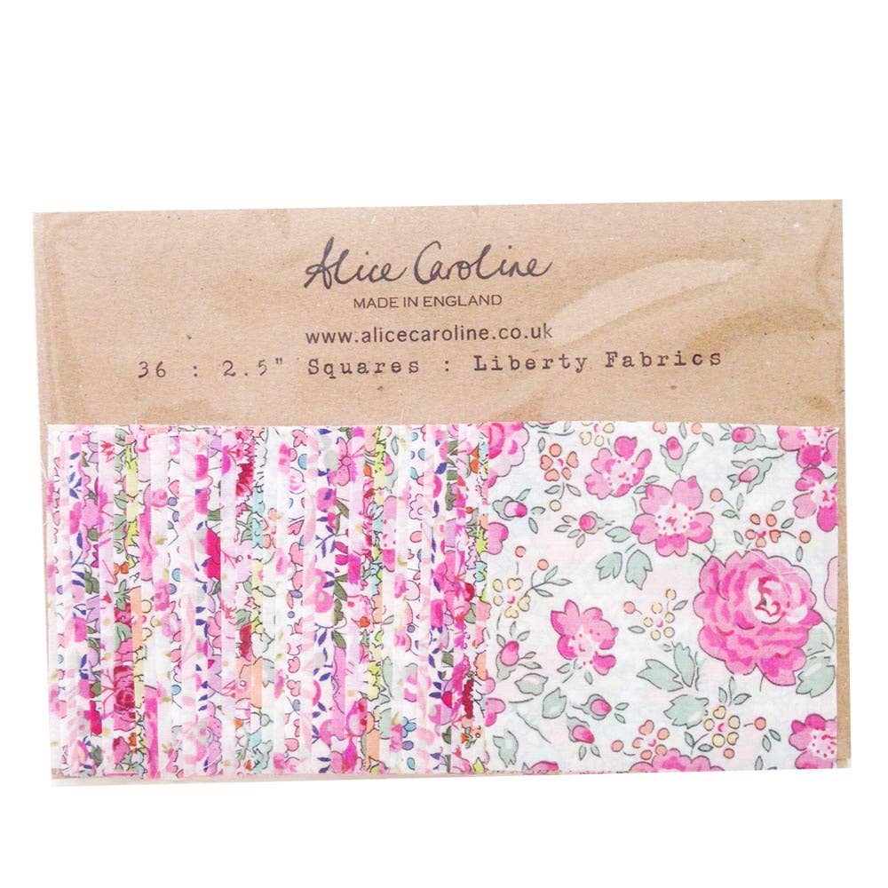 36 Pcs Liberty Tana Lawn Assorted 2.5″ Mini Charm Squares - homesewn
