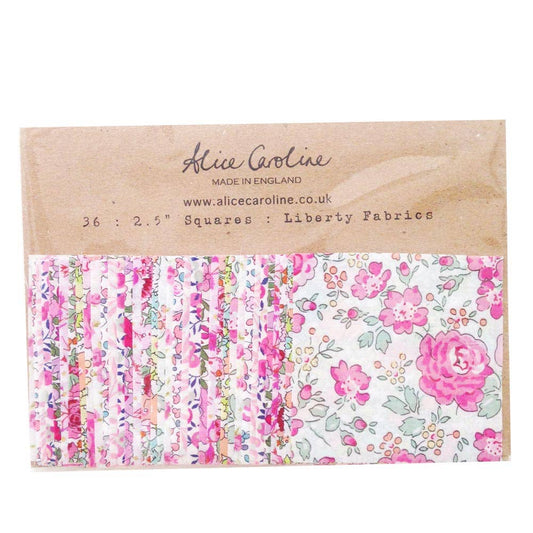 36 Pcs Liberty Tana Lawn Assorted 2.5″ Mini Charm Squares - homesewn