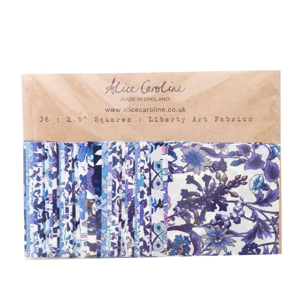 36 Pcs Liberty Tana Lawn Assorted 2.5″ Mini Charm Squares - homesewn