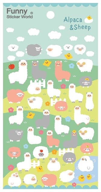 37143 Alpaca & Sheep Puffy Stickers - homesewn