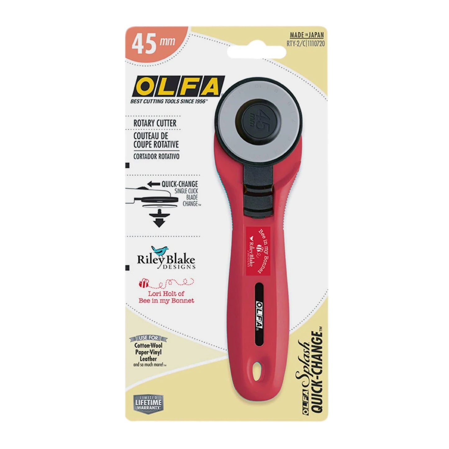 45mm Splash Handle Rotary Cutter - homesewn