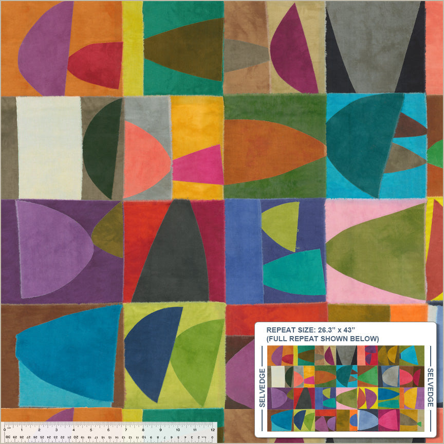 Curiosity Palette Stacks Multi 51011D-X by Marcia Derse for Windham Fabrics