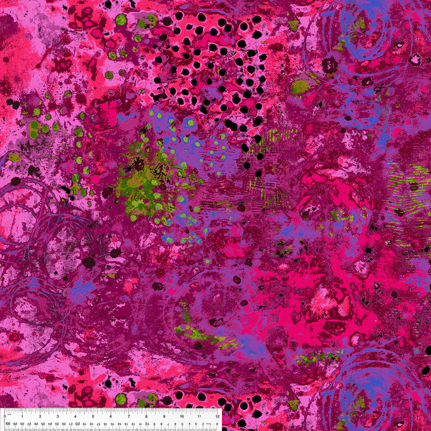 Spotted Graffiti Blackberry Patch 52814D-3 by Marcia Derse for Windham Fabrics