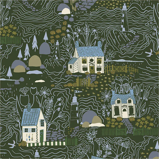 Rocky Coast Inverness Seaweed - Windham Fabrics quilting cotton