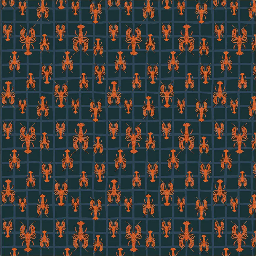 Rocky Coast Daily Catch Navy - Windham Fabrics quilting cotton
