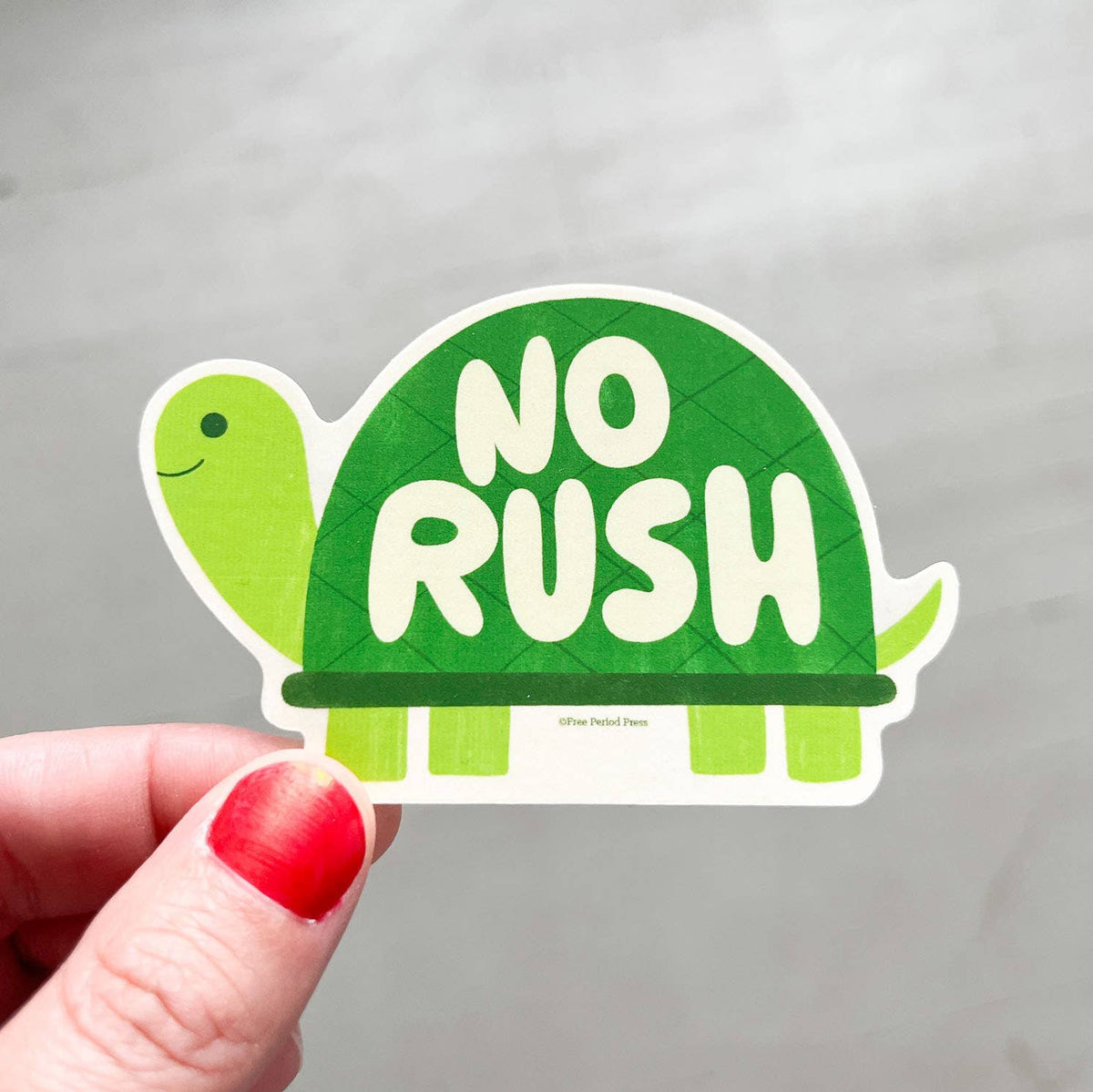 No Rush Turtle Vinyl Decal Sticker