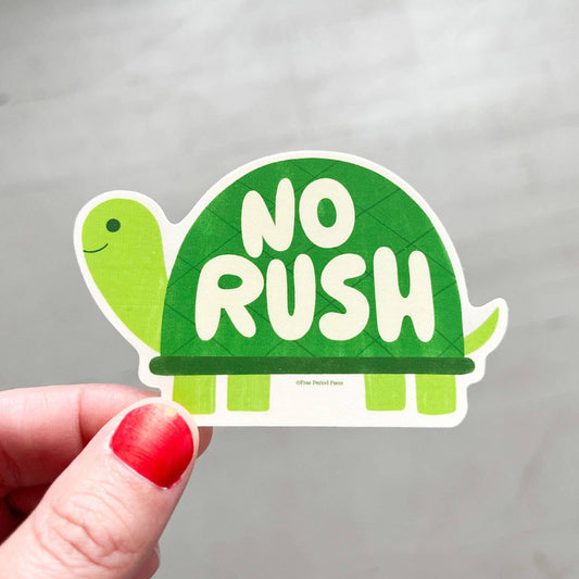 No Rush Turtle Vinyl Decal Sticker