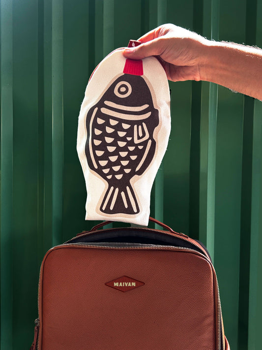 Soy Fish Canvas Zipper Pouch/Pencil Case