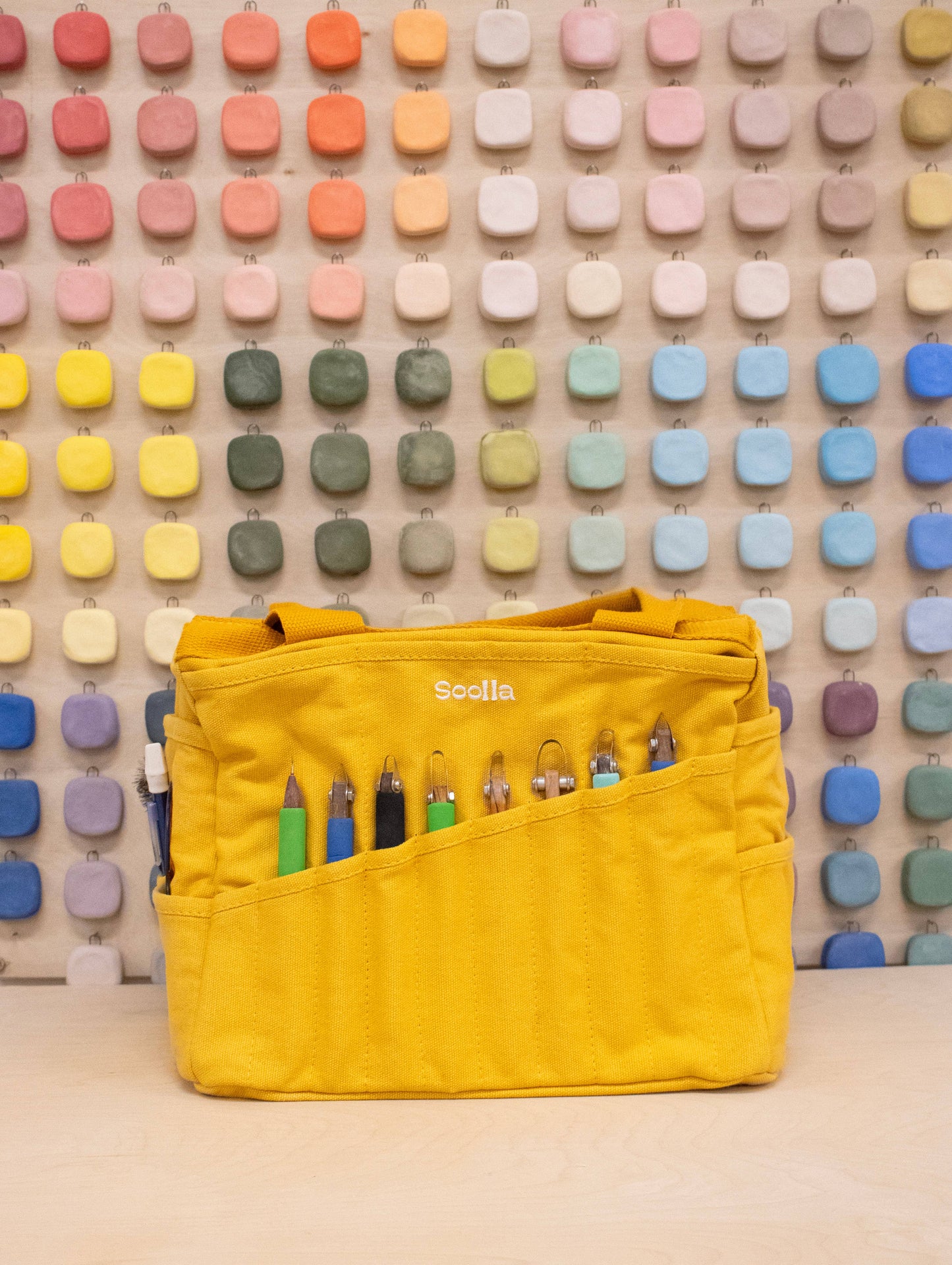 Soolla Studio Artist Bag, Sunset Mustard, Journaling Bag