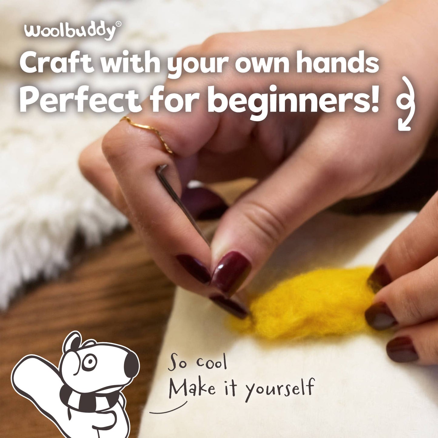 Beginner Squirrel Needle Felting Kit – DIY Craft Gift