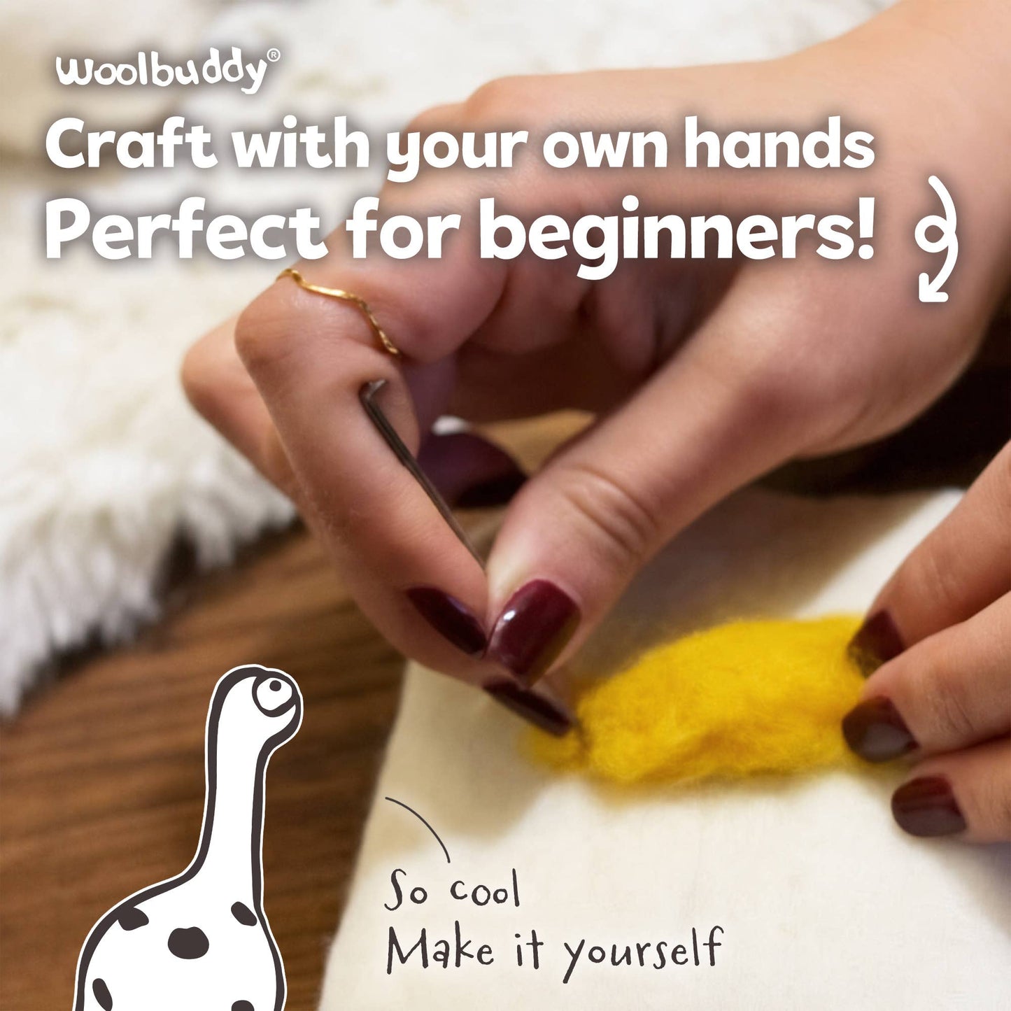 Beginner Brachiosaurus Needle Felting Kit – DIY Craft Gift
