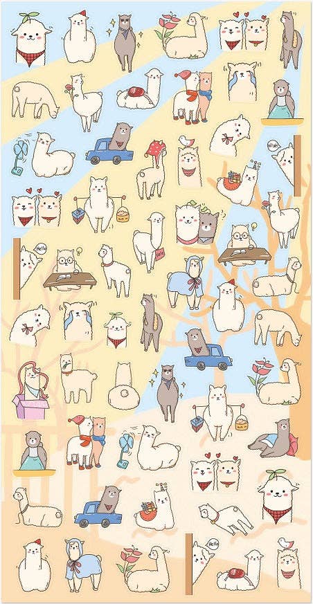 85352 Nekoni Llama Stickers - homesewn