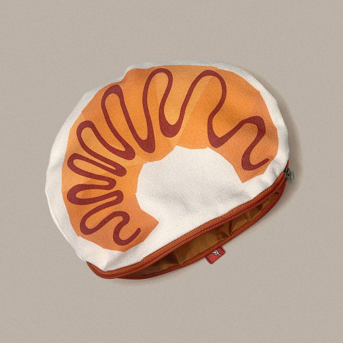Croissant Canvas Zipper Pouch/Pencil Case