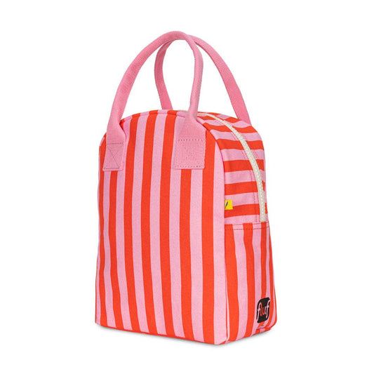 Zipper Project Bag - Awning Stripe Pink