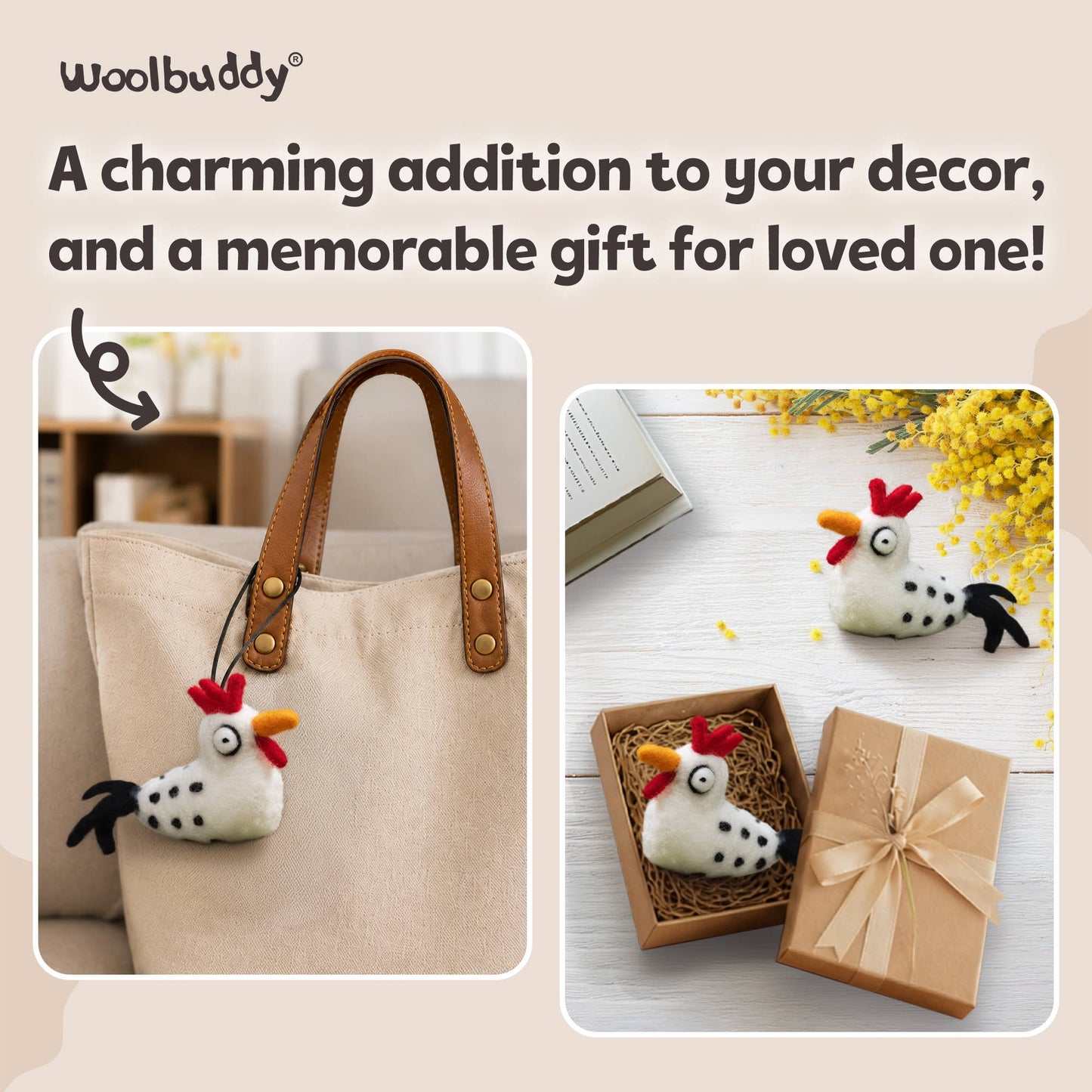 Beginner Chicken Needle Felting Kit – DIY Craft Gift