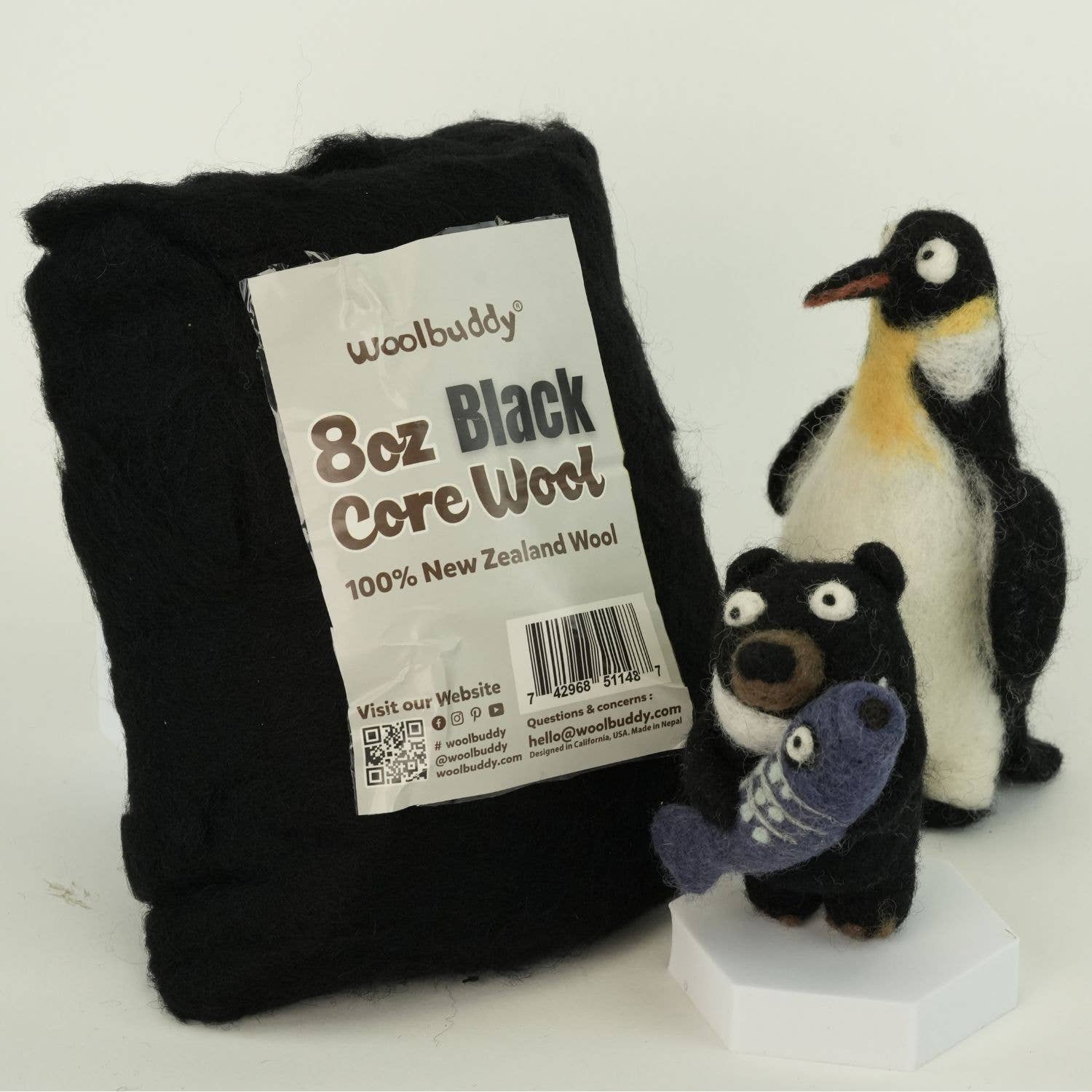8oz Core Wool for Needle Felting - homesewn